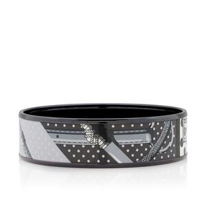 Hermes Printed Enamel Wide Bangle